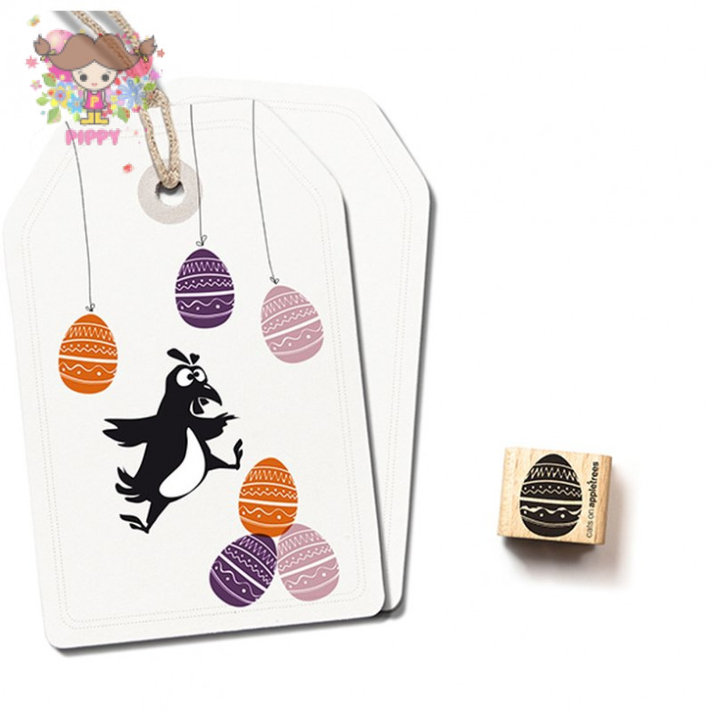 cats on appletrees ミニスタンプ ☆イースターエッグ イースター 復活祭  卵 ボーダー（Easter Egg Small）☆